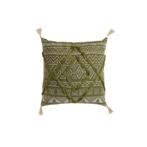 Almofada Home ESPRIT Verde Boho 45 x 5 x 45 cm