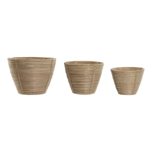 Conjunto de Vasos Home ESPRIT Rotim 25 x 25 x 20 cm