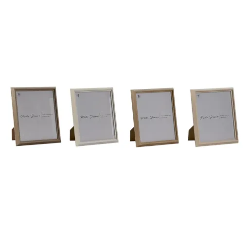 Moldura de Fotos Home ESPRIT Castanho Bege Creme Natural Cristal Madeira MDF Escandinavo 23,5 x 2,8 x 28,5 cm (4 Unidades)