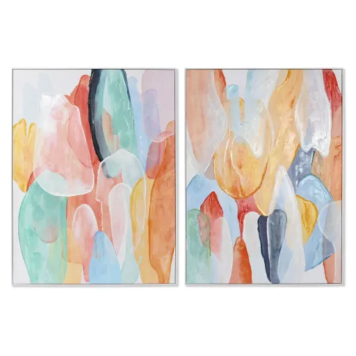 Pintura Home ESPRIT Abstrato Moderno 90 x 3,5 x 120 cm (2 Unidades)