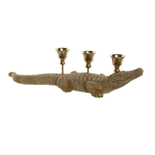 Figura Decorativa Home ESPRIT Dourado Candelabro 42,5 x 12,5 x 11,5 cm