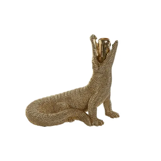 Figura Decorativa Home ESPRIT Dourado Crocodilo 26,5 x 18 x 23,5 cm