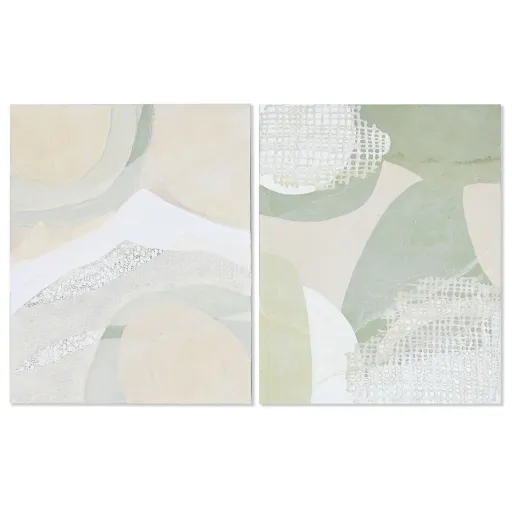 Pintura Home ESPRIT Abstrato Moderno 80 x 3,8 x 100 cm (2 Unidades)