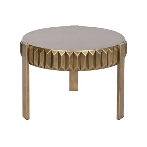 Mesa de Apoio Pequena Home ESPRIT Dourado Metal 62 x 62 x 50 cm