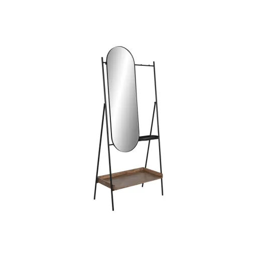 Hall de Entrada Home ESPRIT Preto Natural Metal Abeto 80 x 41 x 183 cm