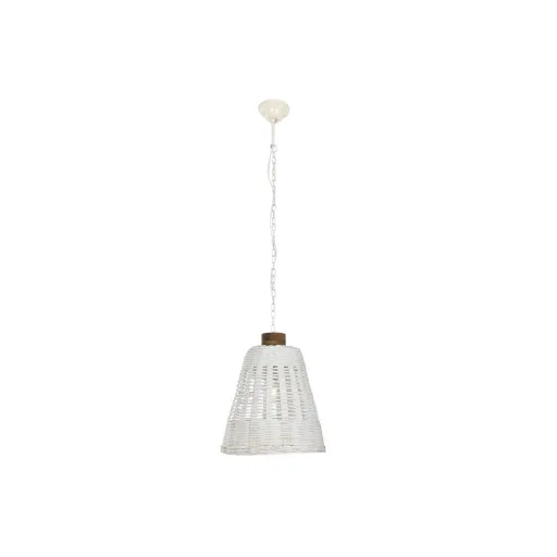 Candeeiro de Teto Home ESPRIT Branco Bambu Madeira de Mangueira 50 W 48 x 48 x 57 cm