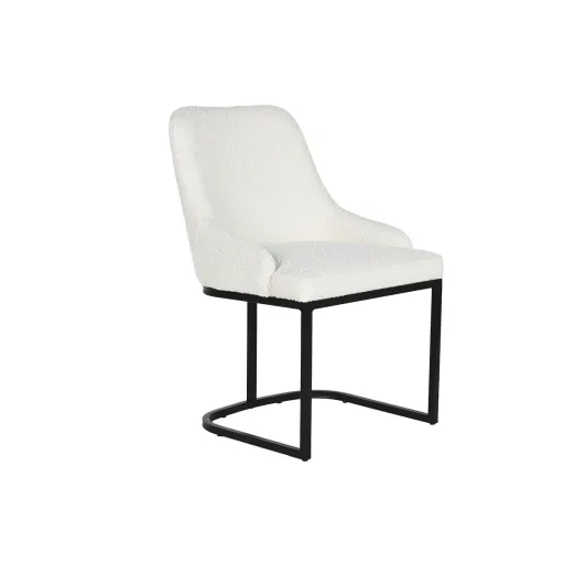 Cadeira de Sala de Jantar Home ESPRIT Branco Preto 54 x 61 x 82,5 cm