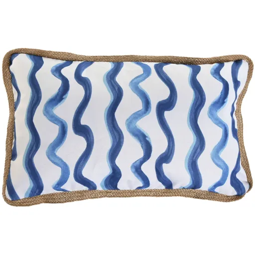 Almofada Home ESPRIT Azul Branco 50 x 30 cm