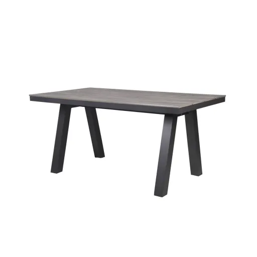 Mesa de Jantar Home ESPRIT Cinzento Alumínio Poliestireno 160 x 90 x 77 cm