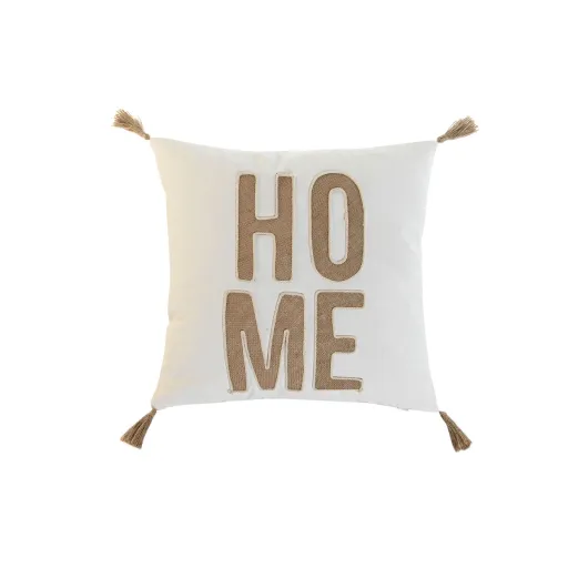 Almofada Home ESPRIT Bege Natural Boho 45 x 5 x 45 cm