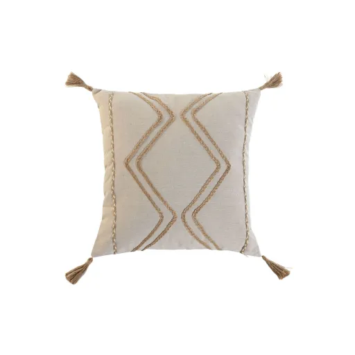 Almofada Home ESPRIT Bege Boho 45 x 5 x 45 cm