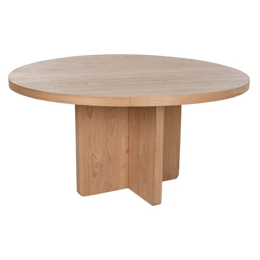 Mesa de Jantar Home ESPRIT Natural Eikenhout 152 x 152 x 78 cm