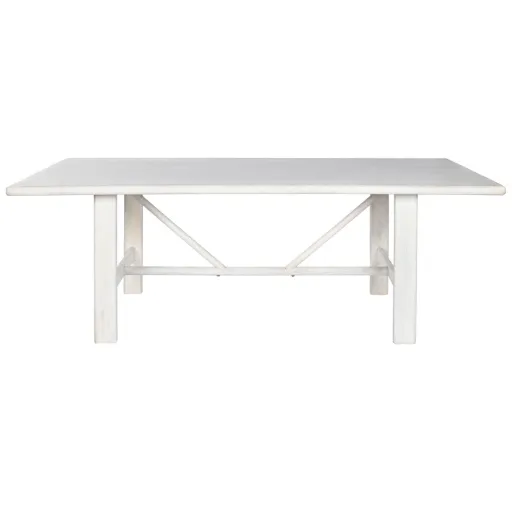 Mesa de Jantar Home ESPRIT Branco Madeira de Mangueira 213,4 x 96,5 x 76,2 cm