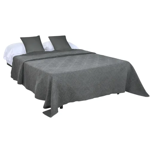 Colcha Home ESPRIT Cinzento Claro 240 x 260 cm