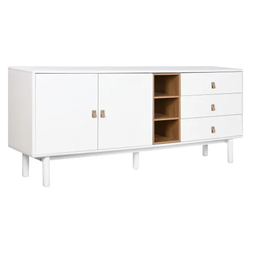 Aparador Home ESPRIT Branco Natural 180 x 40 x 75 cm