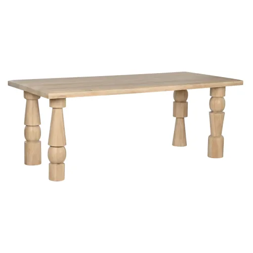 Mesa de Jantar Home ESPRIT Natural Madeira de Mangueira 200 x 90 x 76 cm