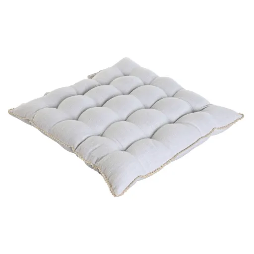 Almofada para Cadeiras Home ESPRIT Branco 42 x 42 x 6 cm