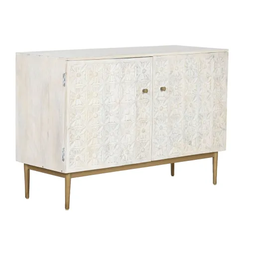 Aparador Home ESPRIT Branco Dourado 120 x 45 x 80 cm