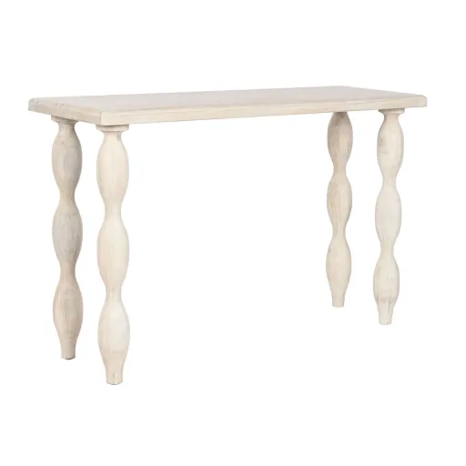 Consola Home ESPRIT Branco Madeira de Mangueira 120 x 40 x 76 cm