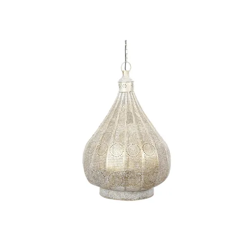 Candeeiro de Teto Home ESPRIT Branco Dourado Metal 40 W 40 x 40 x 55 cm