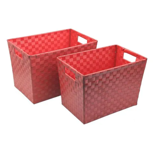 Cesta Multiusos Versa Rocha Polipropileno 2 Peças (21,5 x 22,5 x 33 cm)