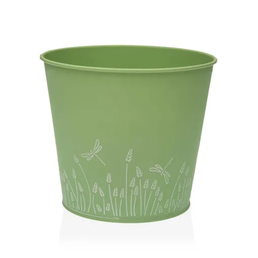 Vaso Versa Zink Verde Metal (16 cm)