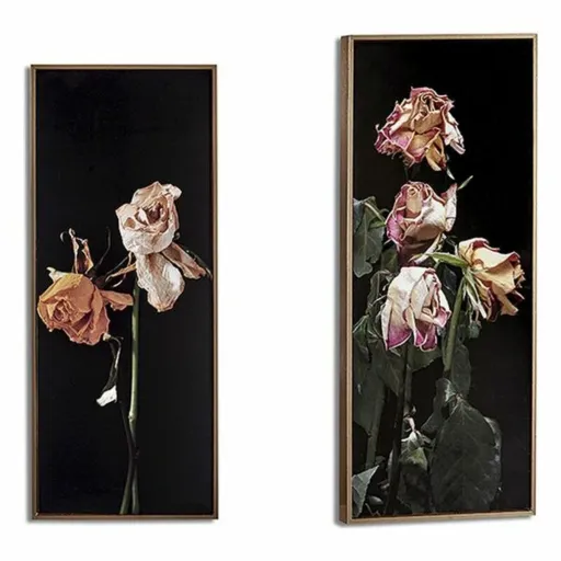 Pintura Dourado Bloemen Preto Aglomerado (21,2 x 2 x 51,2 cm)