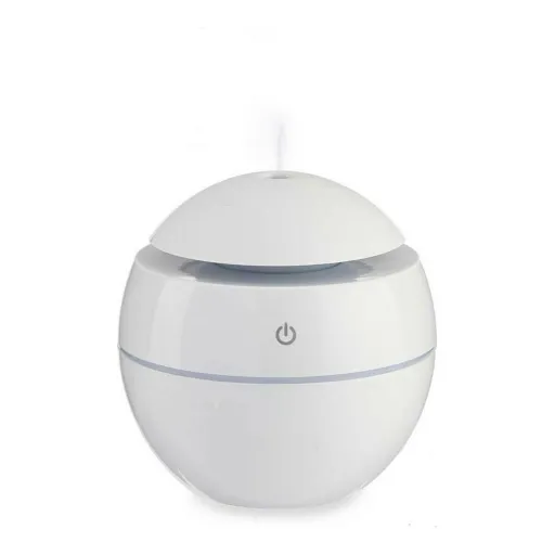 Humidificador Difusor de Aromas com LED Multicores Branco Plástico (130 ml) (10 x 10 x 10 cm)