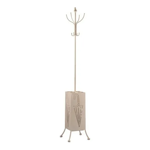 Bengaleiro Suporte de Guarda-Chuva Metal Creme (34 x 188 x 34 cm)