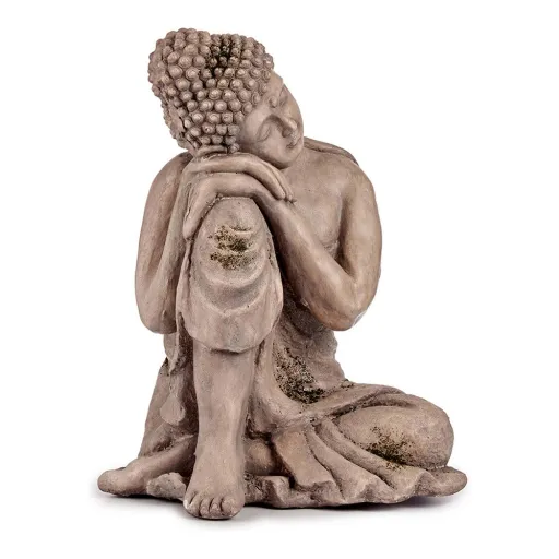 Figura Decorativa para Jardim Buda Cinzento Poliresina (34,5 x 54,5 x 31 cm)