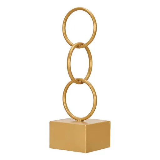 Figura Decorativa Aros Dourado Metal (12,5 x 40,5 x 12,5 cm)