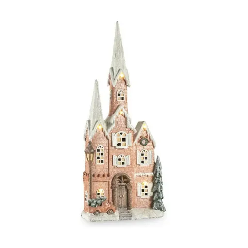 Figura Decorativa Casa Natal Leve LED Cor de Rosa Música Branco Castanho Verde Magnésio 20 x 125 x 55 cm