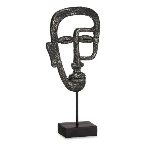 Figura Decorativa Face Preto Poliresina (19,5 x 38 x 10,5 cm)