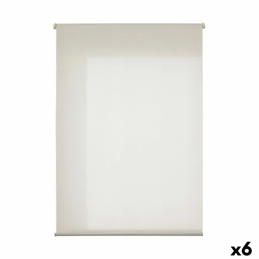 Estore de Enrolar 120 x 180 cm Poliéster Creme Plástico (6 Unidades)