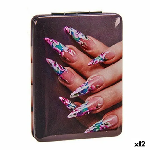 Espelho de Aumento Dobrável Unhas (2,5 x 8,5 x 6,2 cm) (12 Unidades)