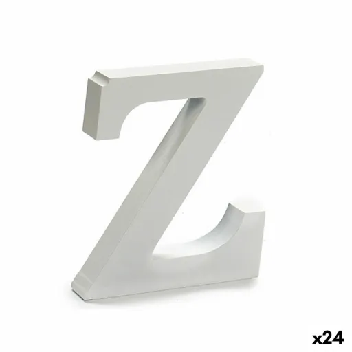 Letra Z Madeira Branco (2 x 16 x 14,5 cm) (24 Unidades)