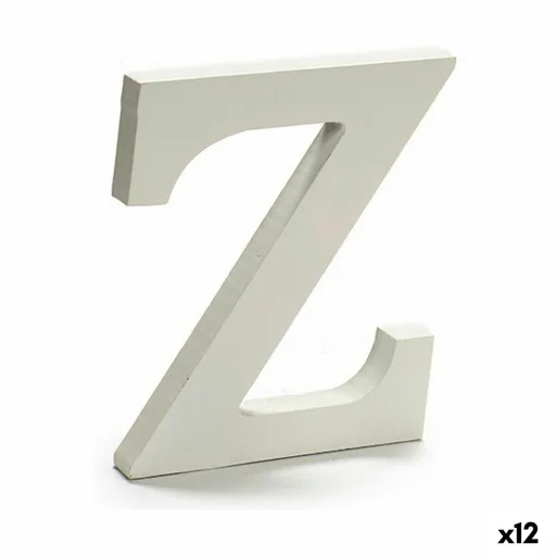 Letra Z Madeira Branco (1,8 x 21 x 17 cm) (12 Unidades)