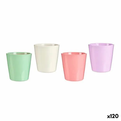 Vaso Cor de Rosa Lilás Branco Verde Argila (16,5 x 16 x 16,5 cm) (120 Unidades)