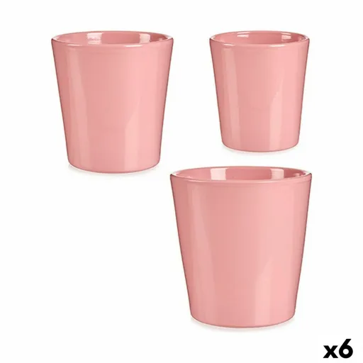 Conjunto de Vasos Cor de Rosa Argila (6 Unidades)