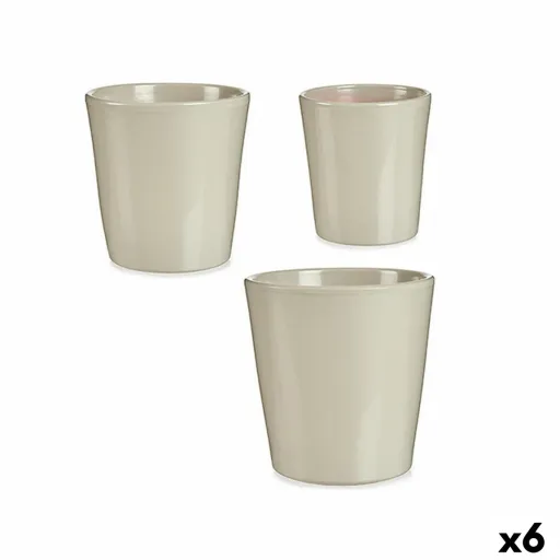 Conjunto de Vasos Cinzento Argila (6 Unidades)