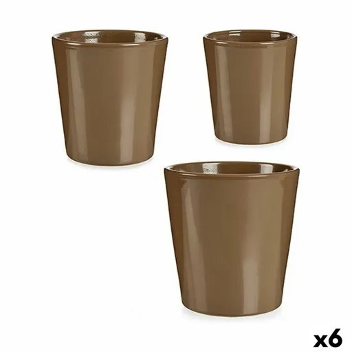 Conjunto de Vasos Taupe Argila (6 Unidades)