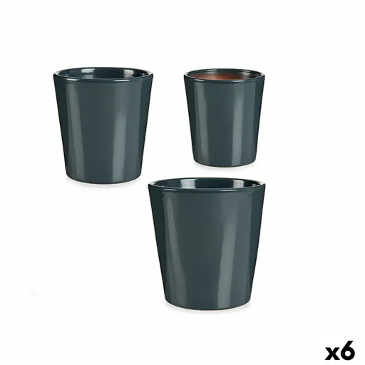 Conjunto de Vasos Antracite Argila (6 Unidades)