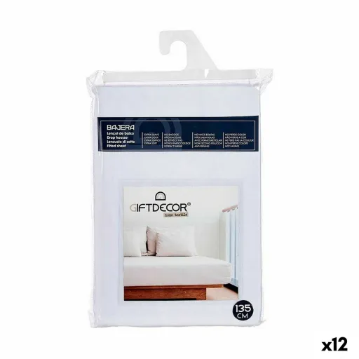 Lençol de Baixo 135 cm Branco (12 Unidades)