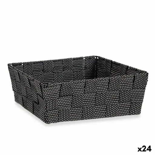 Cabaz Entrançada Preto Tecido 2,4 L 20 x 8 x 24 cm (24 Unidades)