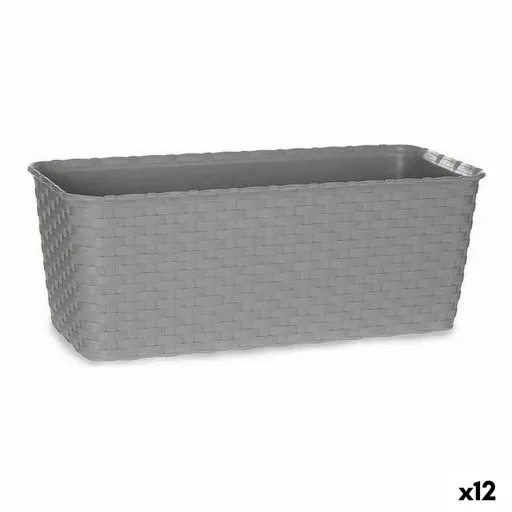 Floreira Autoirrigável Stefanplast Cinzento Plástico 13 x 11 x 29 cm (12 Unidades)