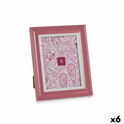 Moldura de Fotos Cristal Cor de Rosa Plástico (6 Unidades) (2 x 26 x 21 cm)