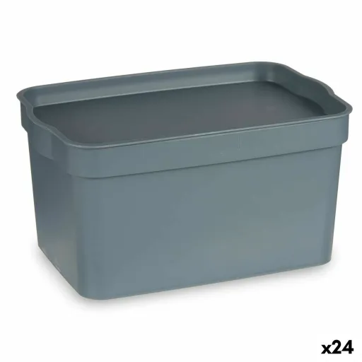 Caixa Multiusos Cinzento Plástico 2,3 L (13,5 x 11 x 20 cm) (24 Unidades)