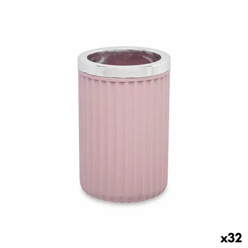 Copo Suporte para a Escova de Dentes Cor de Rosa Plástico 32 Unidades (7,5 x 11,5 x 7,5 cm)