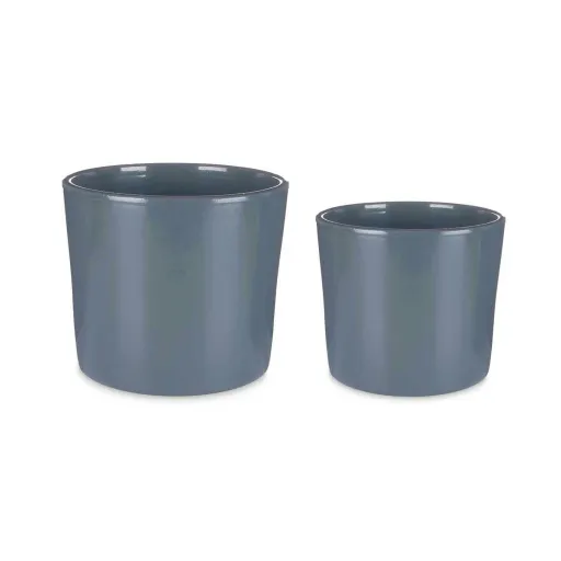 Conjunto de Vasos Ø 22 cm Ø 27 cm 2 Peças Antracite Argila