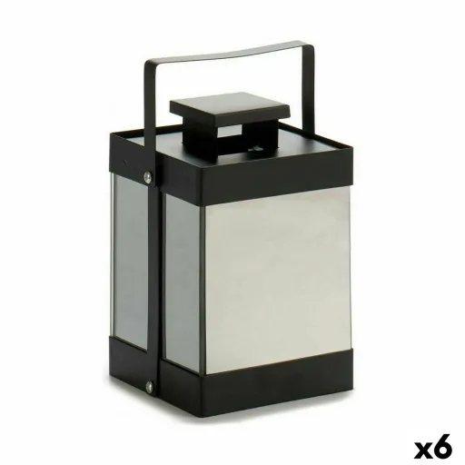 Lanterna LED Preto Espelho 12,5 x 18,5 x 12,5 cm (6 Unidades)